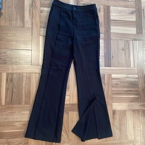 Princess Polly sz 6 black pants with split hem detail